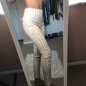 Cream and white stripped pant